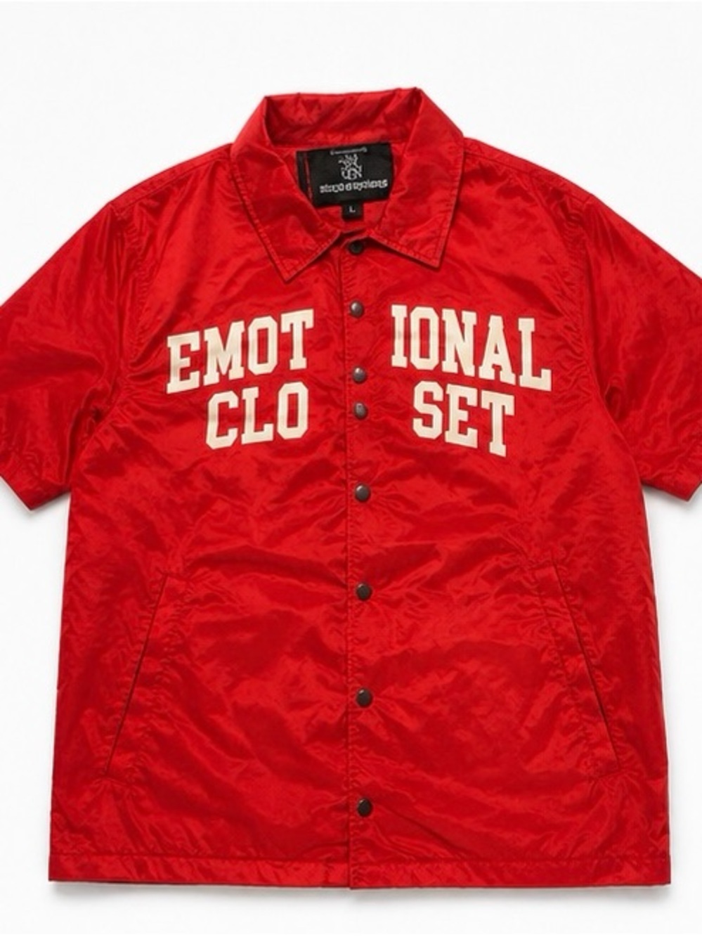 Red Graphic Coach Jacket